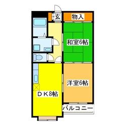 マンションリュウIIの物件間取画像